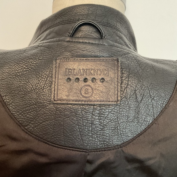 BlankNYC Black Moto Semi fitted Vegan Leather Jacket - Picture 12 of 14